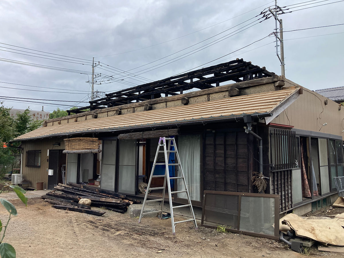 木組みの施工現場